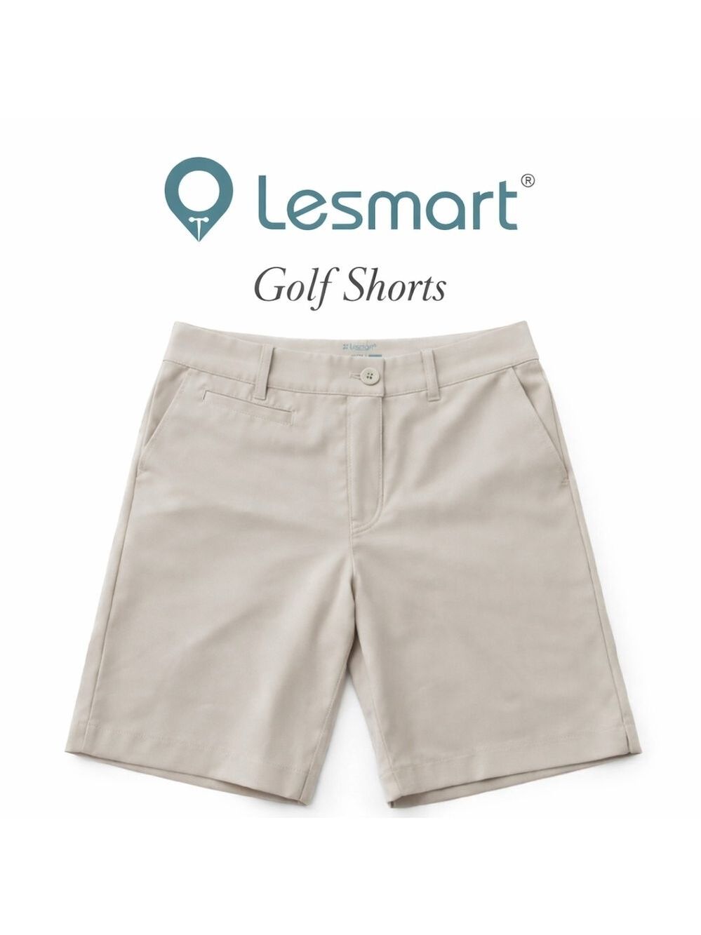 Lesmart Golf Shorts Women Size 10 Beige Stretch Performance NWT $89 MSRP